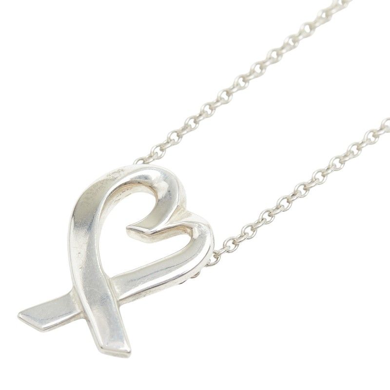 Tiffany & Co Paloma Picasso Loving Heart Chain Pendant Silver