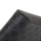Gucci GG Supreme Small Messenger Bag Crossbody Black Gray Leather — view 5