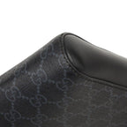 Gucci GG Supreme Small Messenger Bag Crossbody Black Gray Leather — view 4