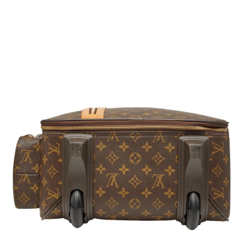 Louis Vuitton Monogram Bosphore Travel Bag Suitcase Brown Leather — view 3