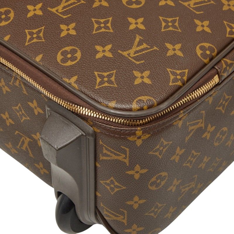 Louis Vuitton Monogram Bosphore Travel Bag Suitcase Brown Leather — view 4