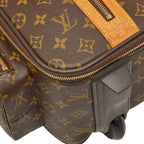 Louis Vuitton Monogram Bosphore Travel Bag Suitcase Brown Leather — view 5