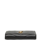 Saint Laurent Monogram 2 Parts Zip Wallet Bifold Black Tannin Leather — view 3