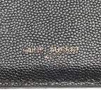 Saint Laurent Monogram 2 Parts Zip Wallet Bifold Black Tannin Leather — view 8