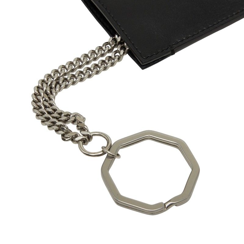Saint Laurent Chain Card Case ID Black Leather — view 3