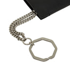 Saint Laurent Chain Card Case ID Black Leather — view 3