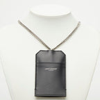 Saint Laurent Chain Card Case ID Black Leather — view 5
