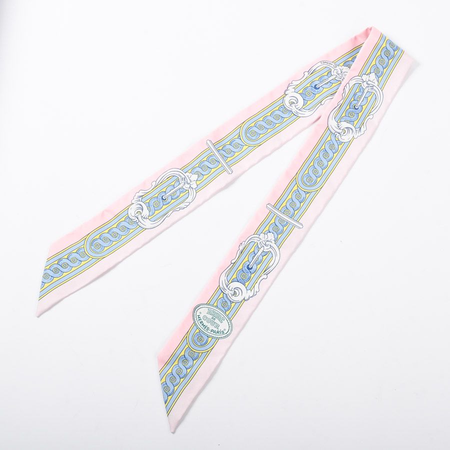 Hermes Scarf Twilly Scarves Pink — view 2