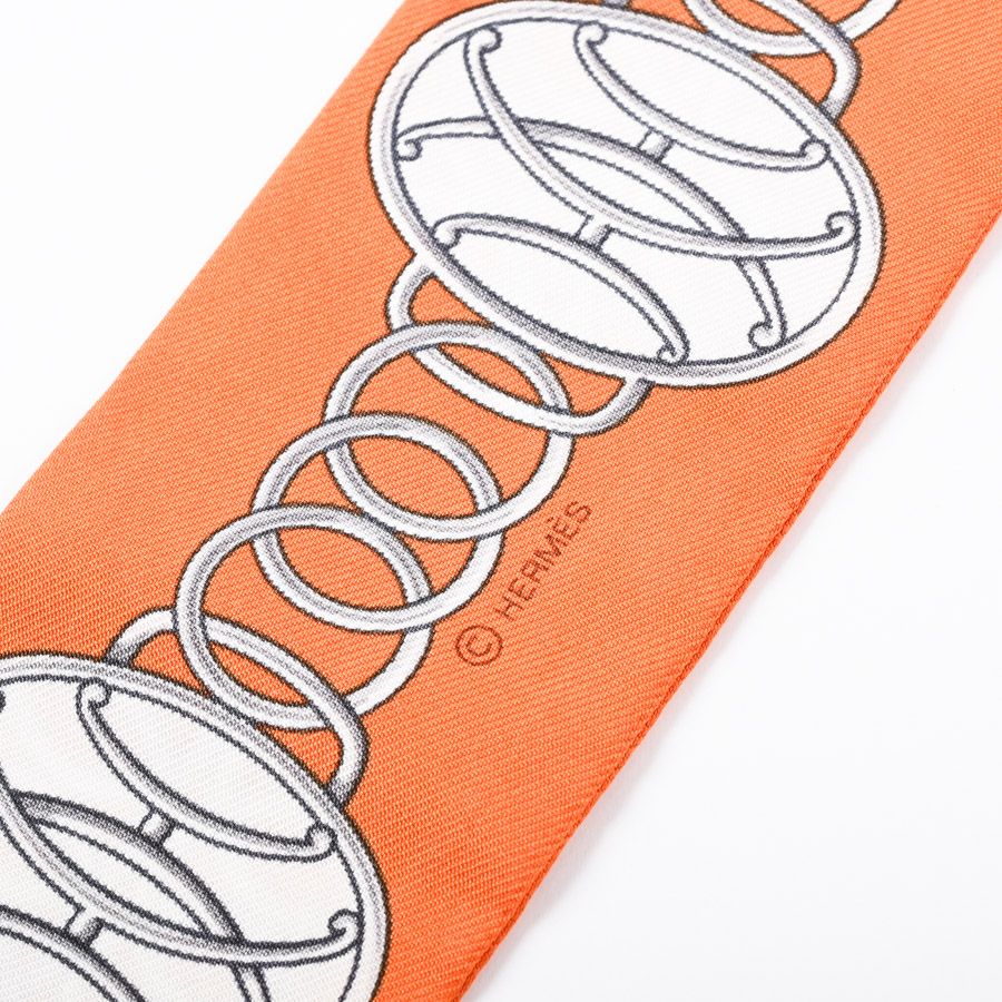 Hermes Scarf Twilly Scarves Orange — view 4