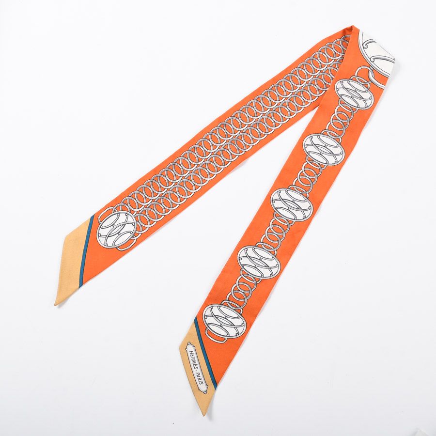 Hermes Scarf Twilly Scarves Orange — view 2