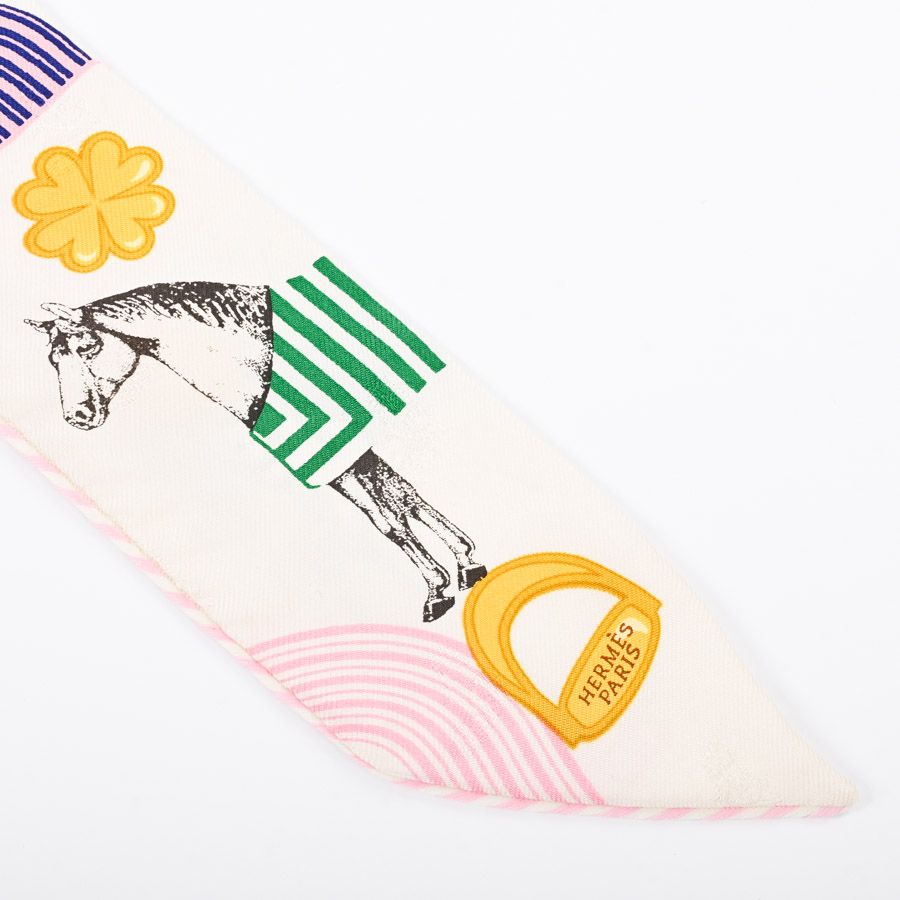 Hermes Scarf Twilly Scarves White — view 3