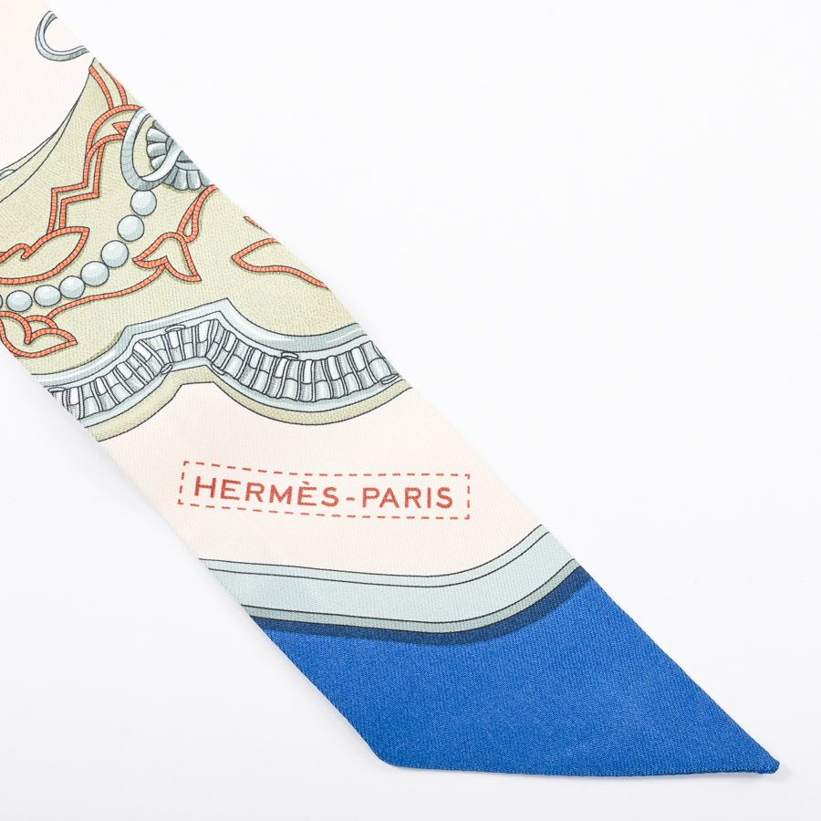 Hermes Scarf Twilly Scarves Blue — view 3