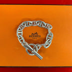 Hermes Chaine D'ancre TGM Bracelet 925 Sterling Silver
