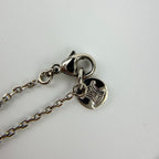 Celine Bag Motif Necklace Plated Rhinestone Silver Pink Vintage — view 3