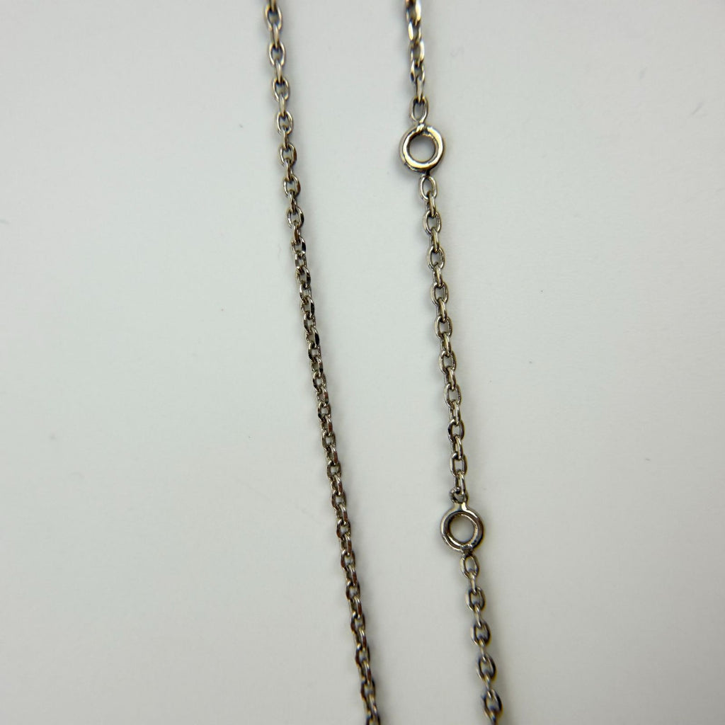 Celine Bag Motif Necklace Plated Rhinestone Silver Pink Vintage — view 7
