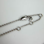 Dior Logo Rhinestone Necklace Plated Silver Pink Vintage — view 7
