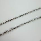 Dior Logo Rhinestone Necklace Plated Silver Pink Vintage — view 5