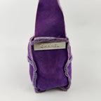 Chanel Shoulder Bag Shearling Suede Purple Silver Vintage — view 6