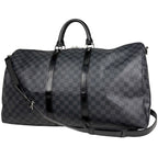 Louis Vuitton Keepall Bandouliere 55 2-Way Boston Bag Damier Graphite Noir