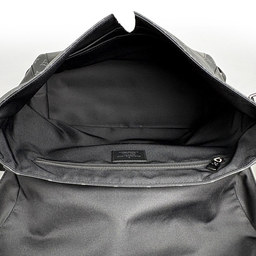 Louis Vuitton Voyage Messenger Bag Monogram Eclipse Noir Gray — view 7