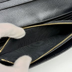 Prada Logo Bifold Wallet Leather Nero — view 7