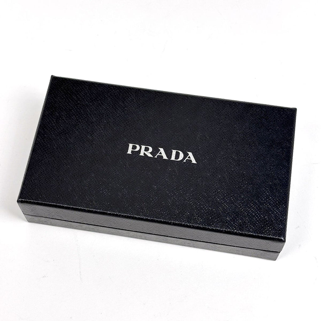 Prada Logo Bifold Wallet Leather Nero — view 9