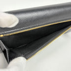 Prada Logo Bifold Wallet Leather Nero — view 6