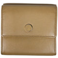Chanel Coco Button Trifold Wallet CC Logo Hook Leather Beige