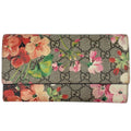 Gucci GG Blue Mus Continental Wallet Supreme Beige Multicolor