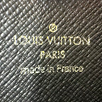 Louis Vuitton Zippy Coin Purse Taiga Ardoise Leather Black Wallet Silver — view 4