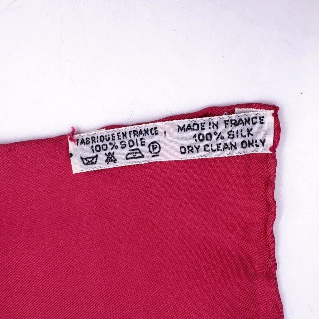 Hermes Re Tambour Carre 90 Silk White Multicolor Red Scarf — view 3