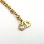 Dior CD Logo Oval Frame Gold Plated Necklace — view 5