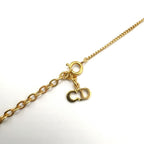 Dior CD Logo Oval Frame Gold Plated Necklace — view 7