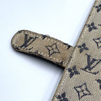 Louis Vuitton Monogram Mini Agenda PM Leather Canvas Navy Notebook Cover Gold — view 7