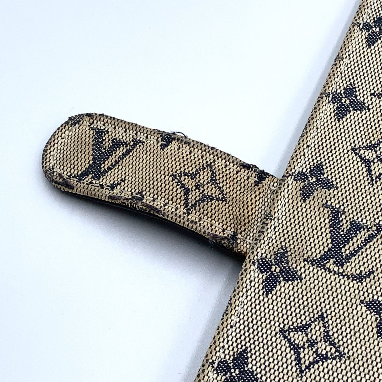 Louis Vuitton Monogram Mini Agenda PM Leather Canvas Navy Notebook Cover Gold — view 7