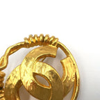 Chanel CC Logo Gold Plated Brooch — view 4