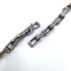 Louis Vuitton Collier Chain Monogram Metal Silver Necklace — view 7