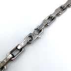 Louis Vuitton Collier Chain Monogram Metal Silver Necklace — view 6