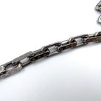 Louis Vuitton Collier Chain Monogram Metal Silver Necklace — view 8