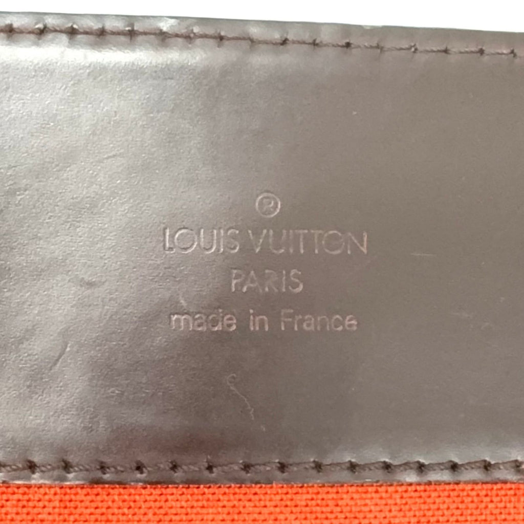 Louis Vuitton Broadway Damier Ebene Leather Brown Shoulder Bag Gold — view 4