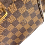 Louis Vuitton Broadway Damier Ebene Leather Brown Shoulder Bag Gold — view 5