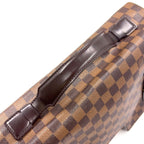 Louis Vuitton Broadway Damier Ebene Leather Brown Shoulder Bag Gold — view 7