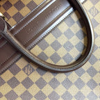 Louis Vuitton Nolita 24 Damier Ebene Leather Brown Handbag Gold — view 6