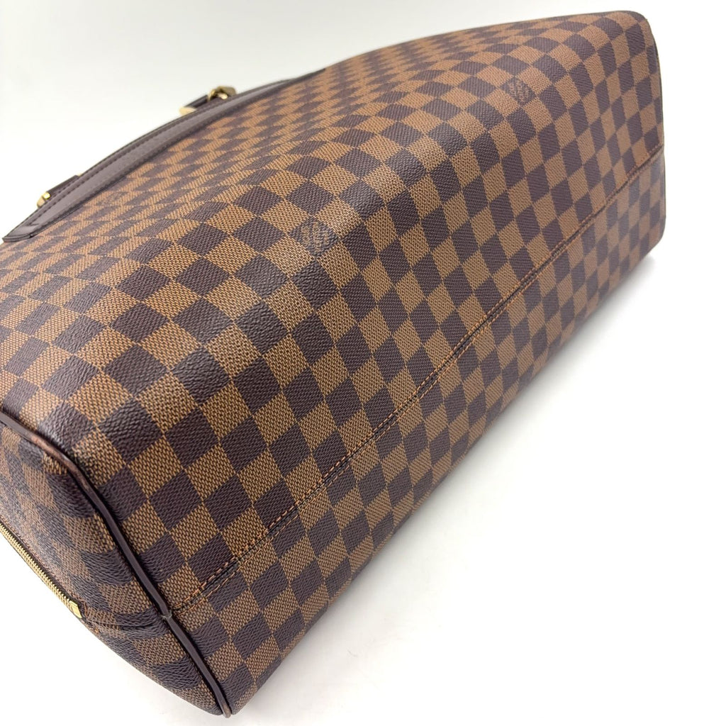 Louis Vuitton Nolita 24 Damier Ebene Leather Brown Handbag Gold — view 8