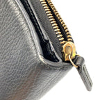Gucci Interlocking Trifold Leather Black Wallet Gold — view 9