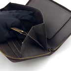 Louis Vuitton Zippy Organizer Damier Ebene Leather Brown Round Wallet Gold — view 7