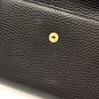 Gucci Interlocking Trifold Leather Black Wallet Gold — view 6