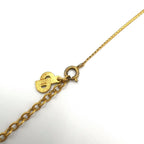 Dior CD Logo Rhinestone Gold Necklace — view 7