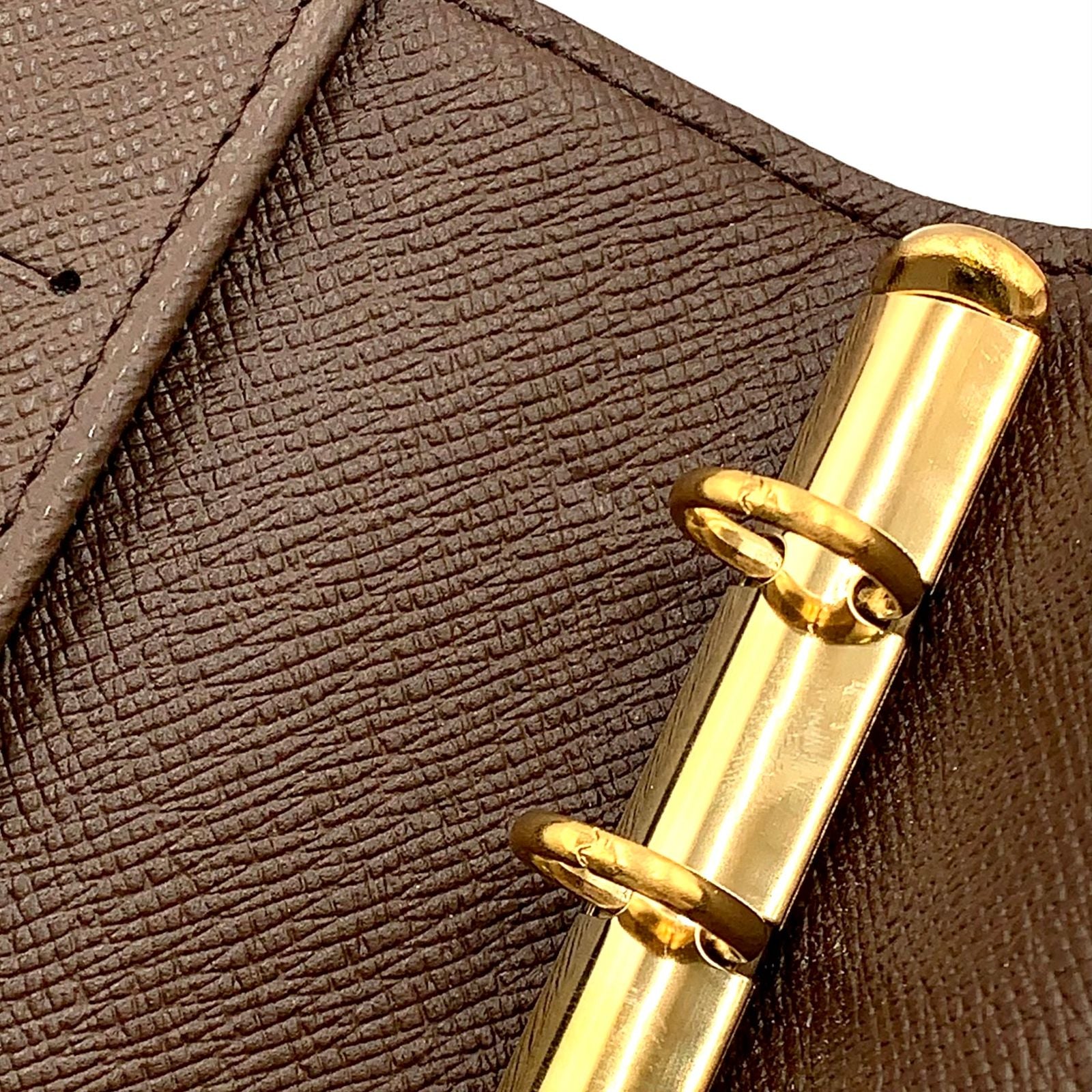 Louis Vuitton Agenda PM Damier Brown Notebook Cover Gold — view 9