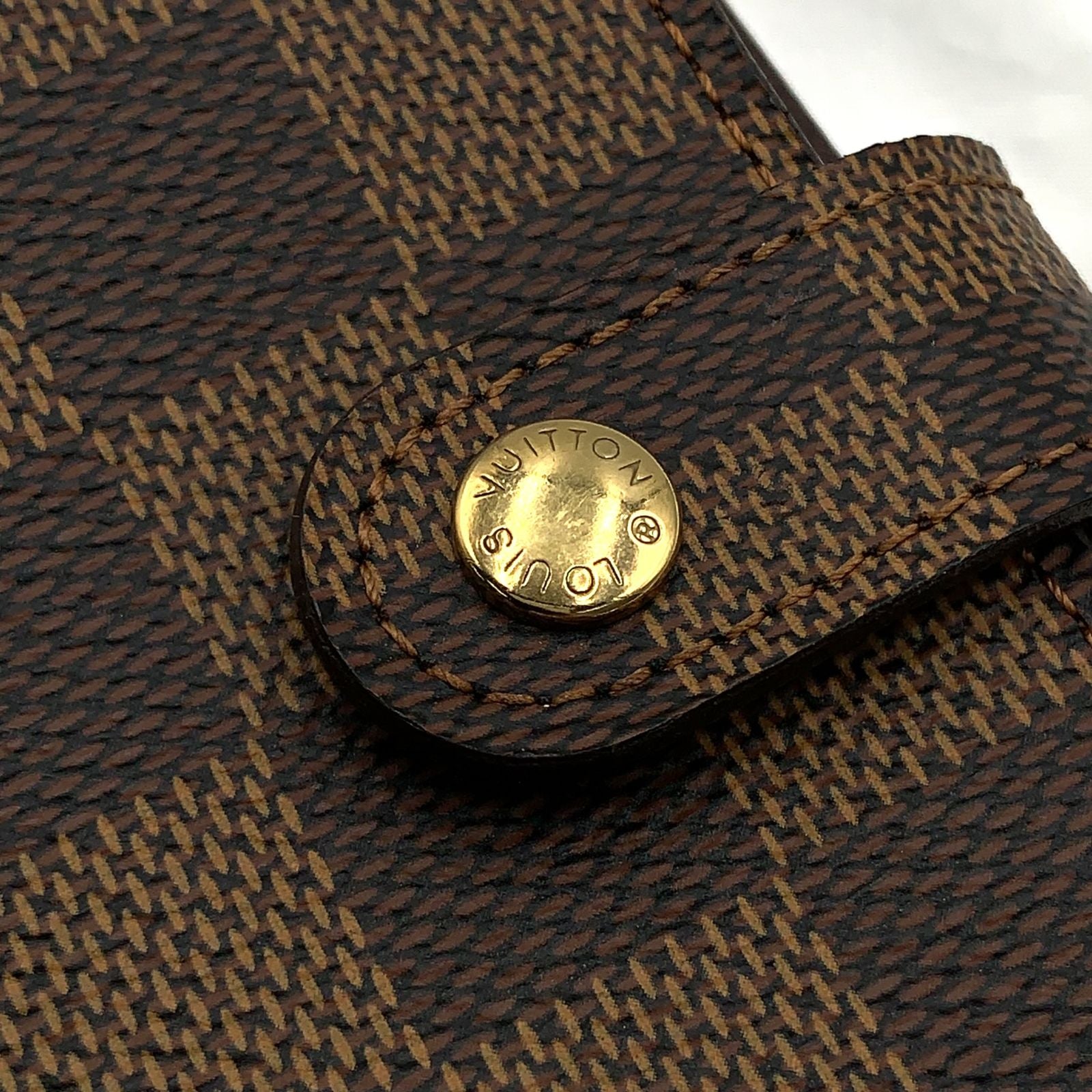 Louis Vuitton Agenda PM Damier Brown Notebook Cover Gold — view 6
